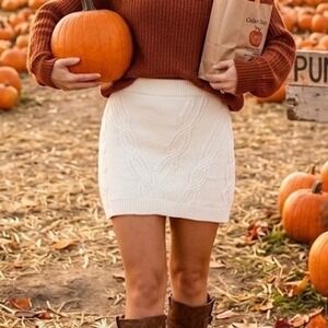 Maeve by Anthropologie Cable Knit Mini Skirt